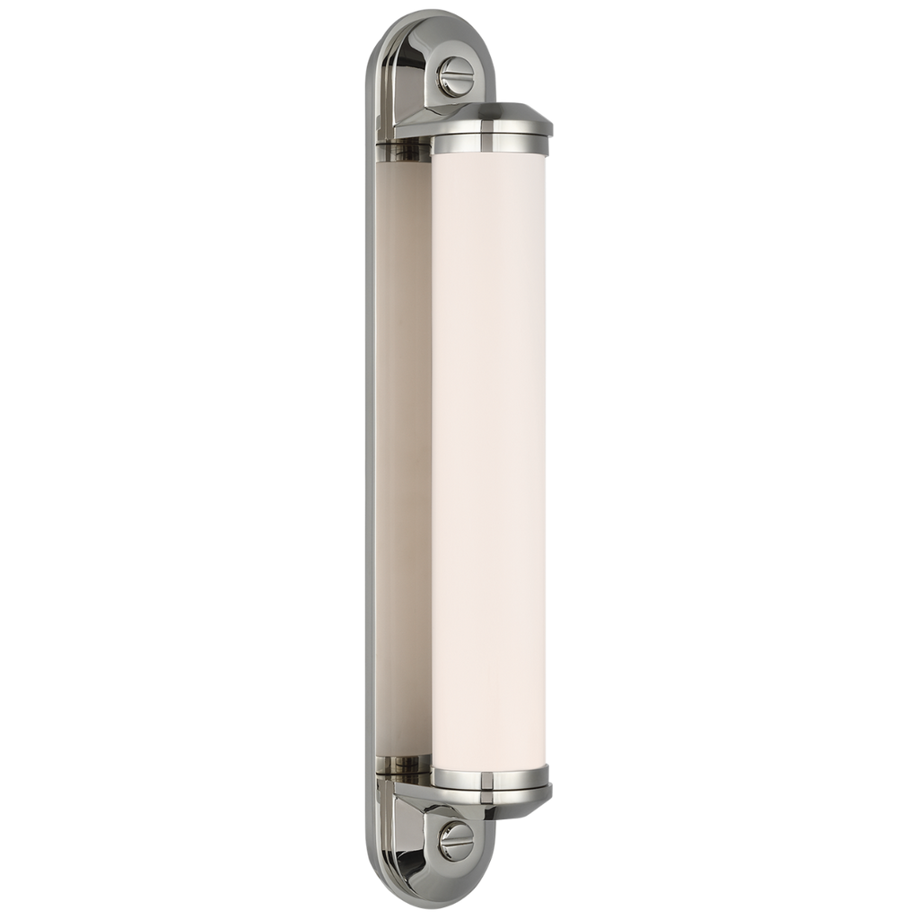 Belgrave 18" Linear Bath Light | Polished Nickel | White Glass