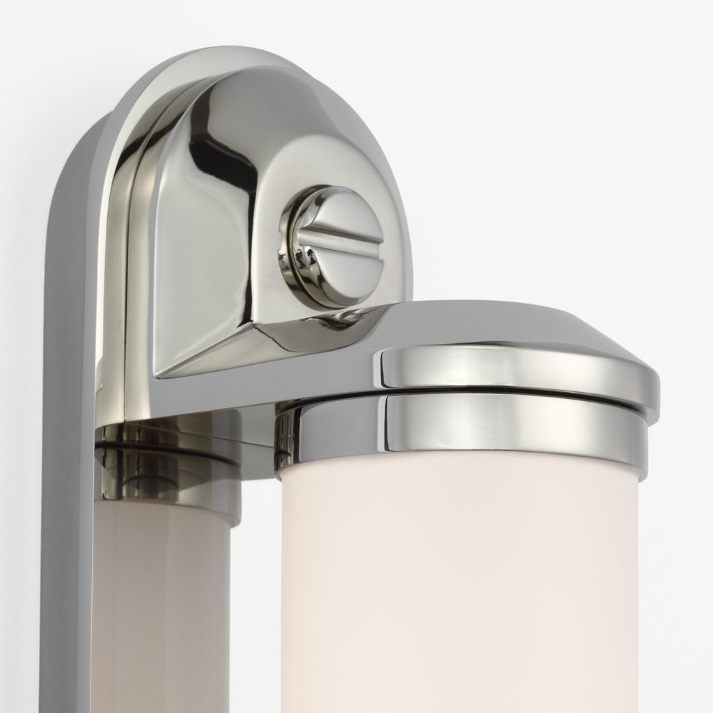 Belgrave 18" Linear Bath Light | Polished Nickel | White Glass