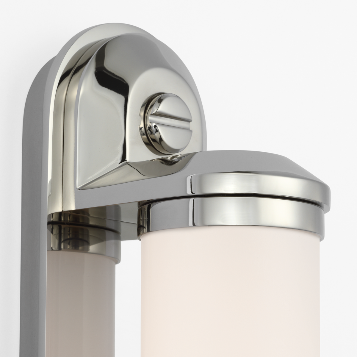 Belgrave 18" Linear Bath Light | Polished Nickel | White Glass