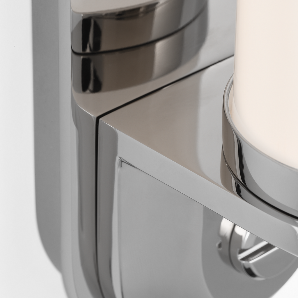 Belgrave 18" Linear Bath Light | Polished Nickel | White Glass