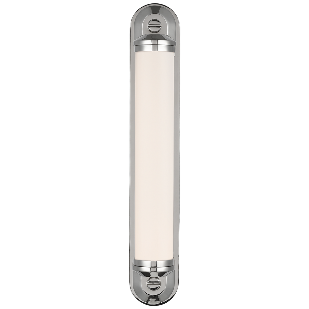 Belgrave 18" Linear Bath Light | Polished Nickel | White Glass