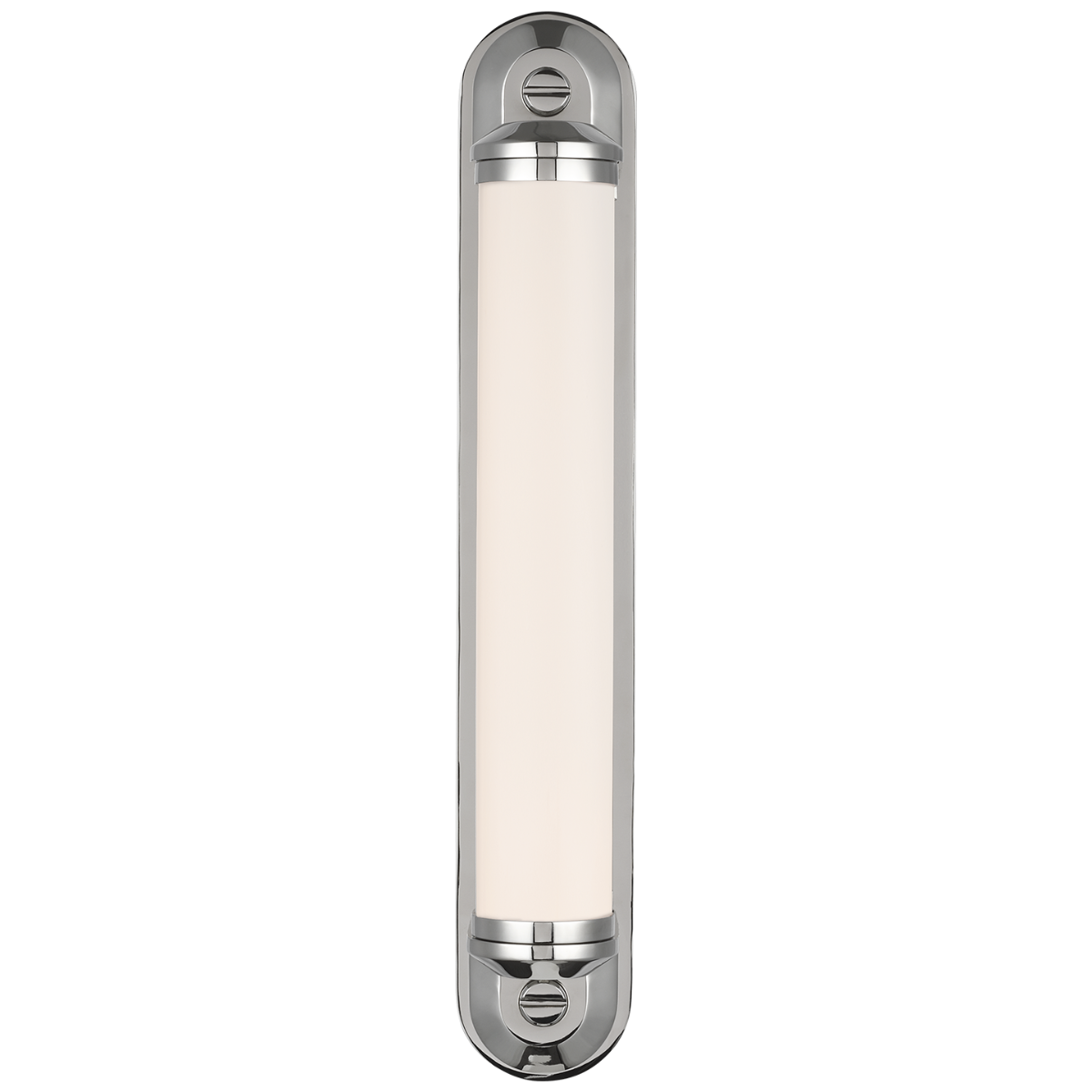 Belgrave 18" Linear Bath Light | Polished Nickel | White Glass