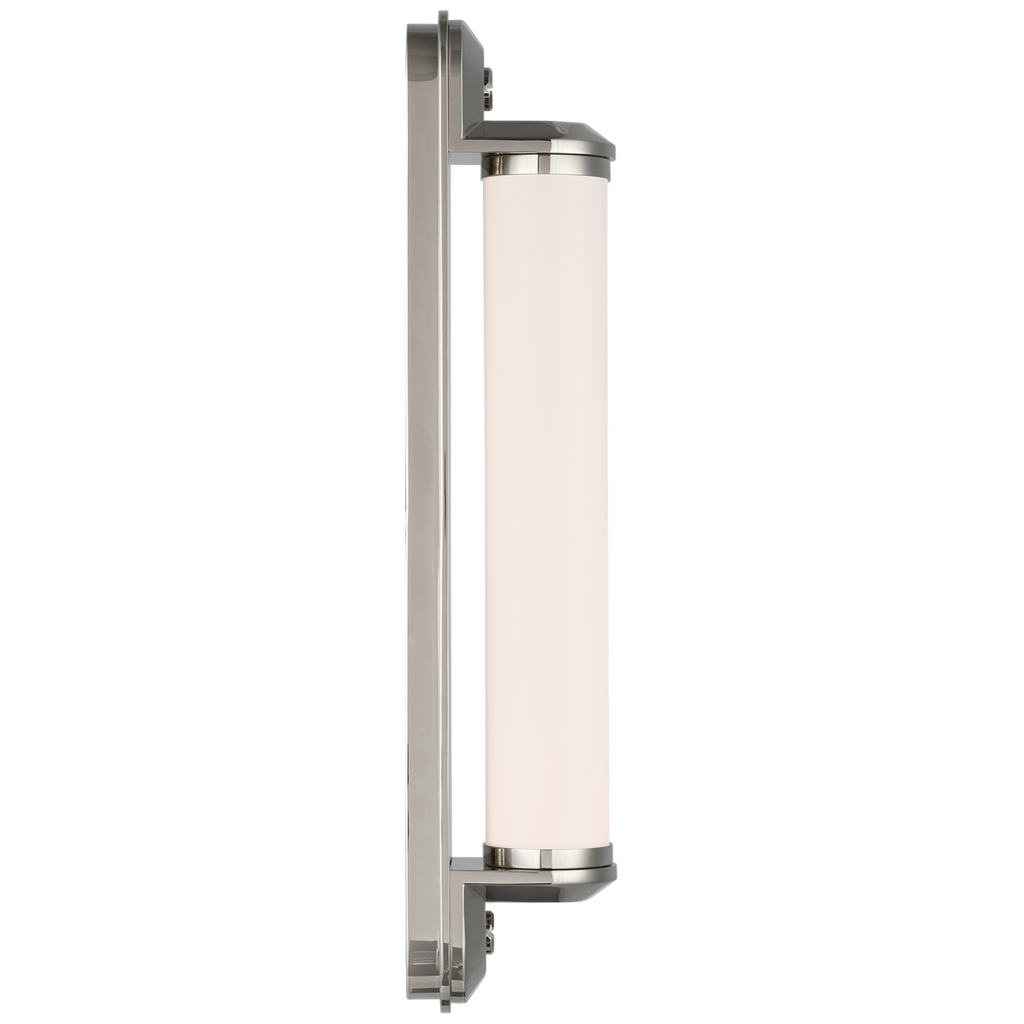 Belgrave 18" Linear Bath Light | Polished Nickel | White Glass