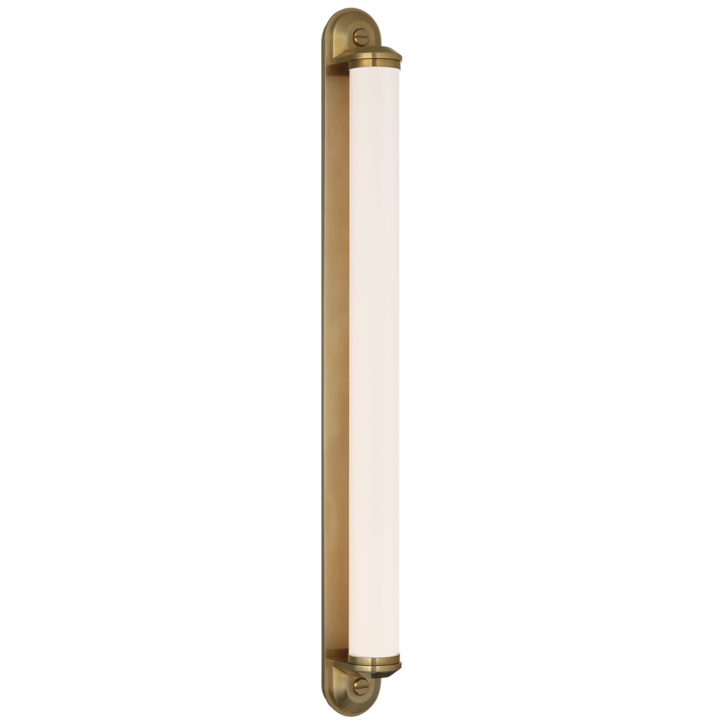 Belgrave 32" Linear Bath Light | Natural Brass | White Glass