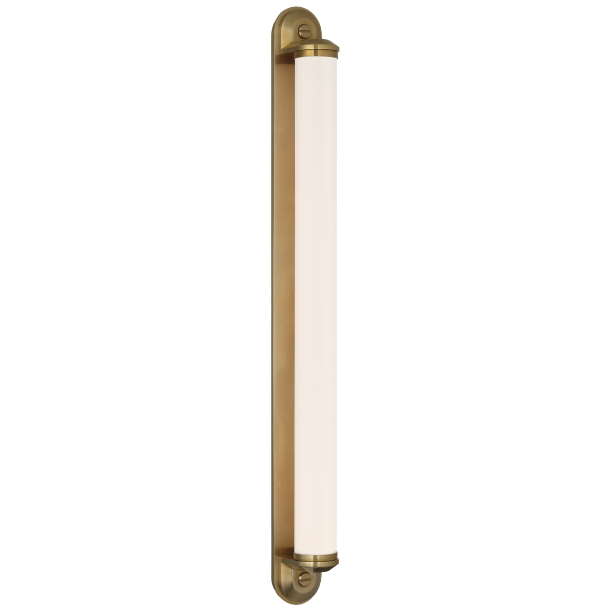 Belgrave 32" Linear Bath Light | Natural Brass | White Glass