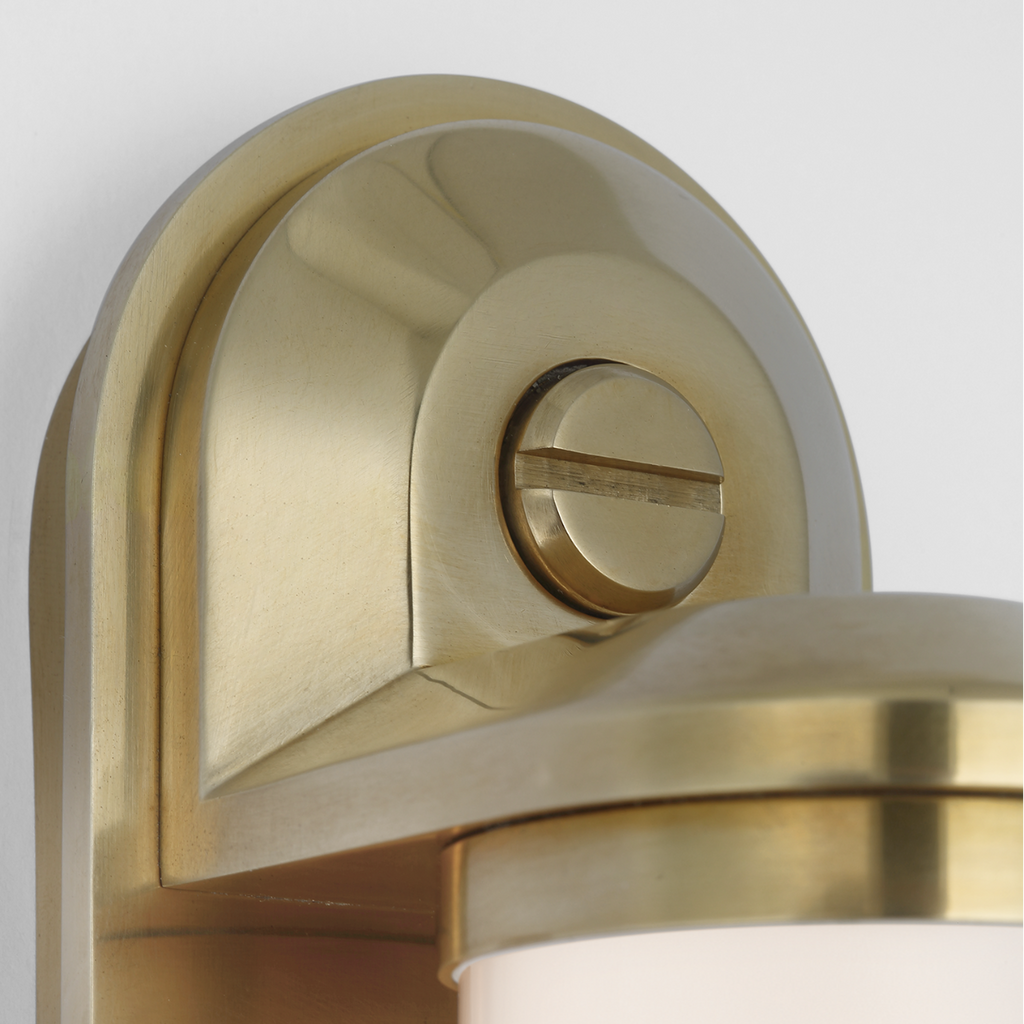 Belgrave 32" Linear Bath Light | Natural Brass | White Glass