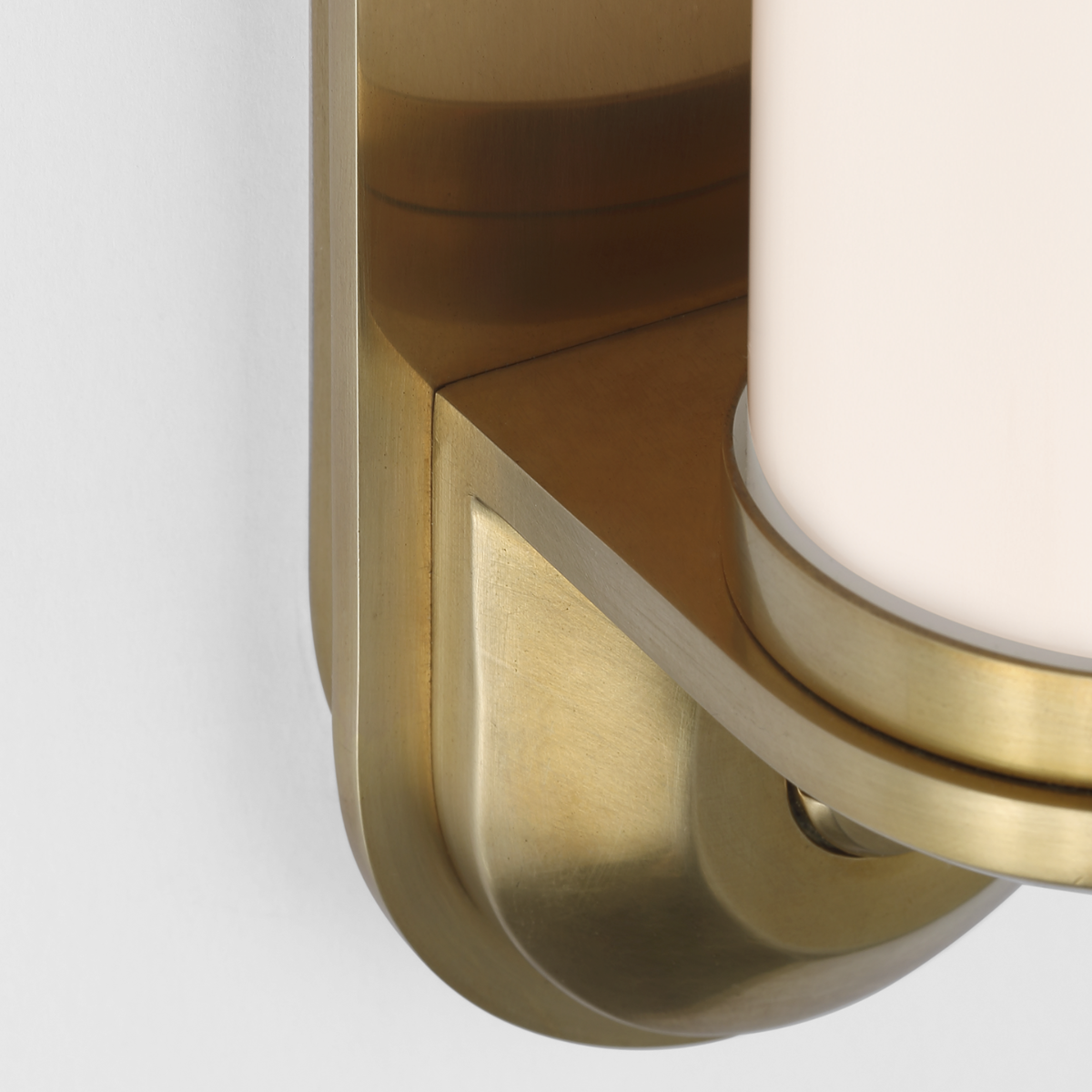 Belgrave 32" Linear Bath Light | Natural Brass | White Glass