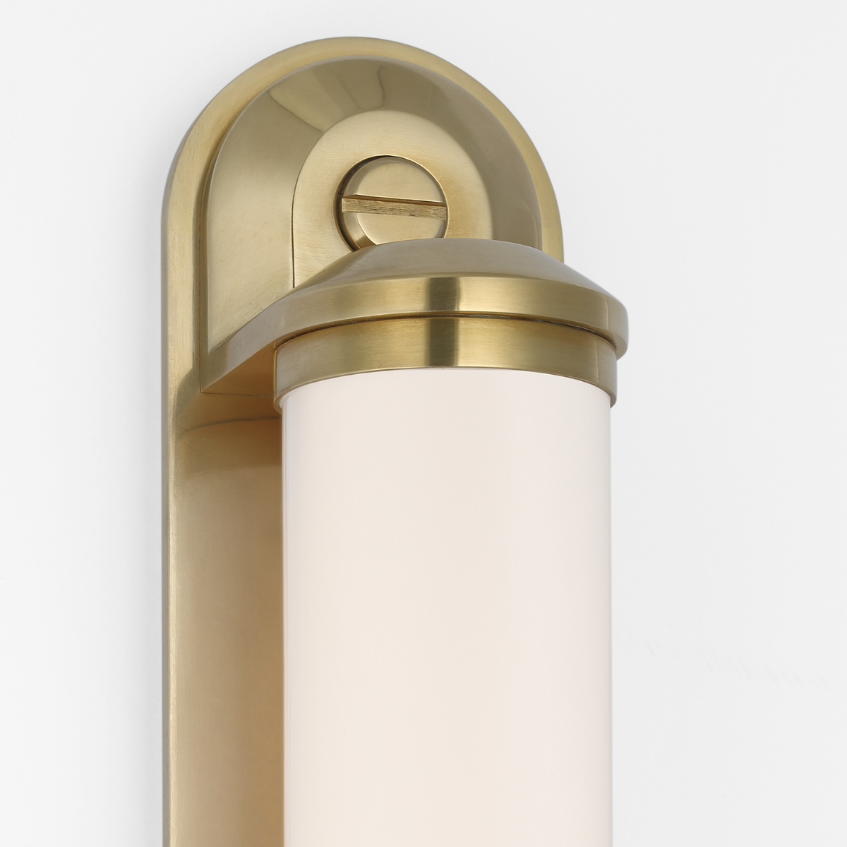 Belgrave 32" Linear Bath Light | Natural Brass | White Glass