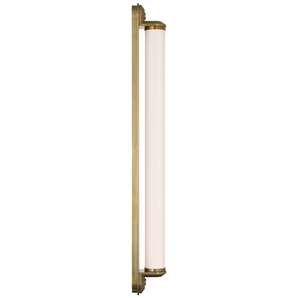 Belgrave 32" Linear Bath Light | Natural Brass | White Glass