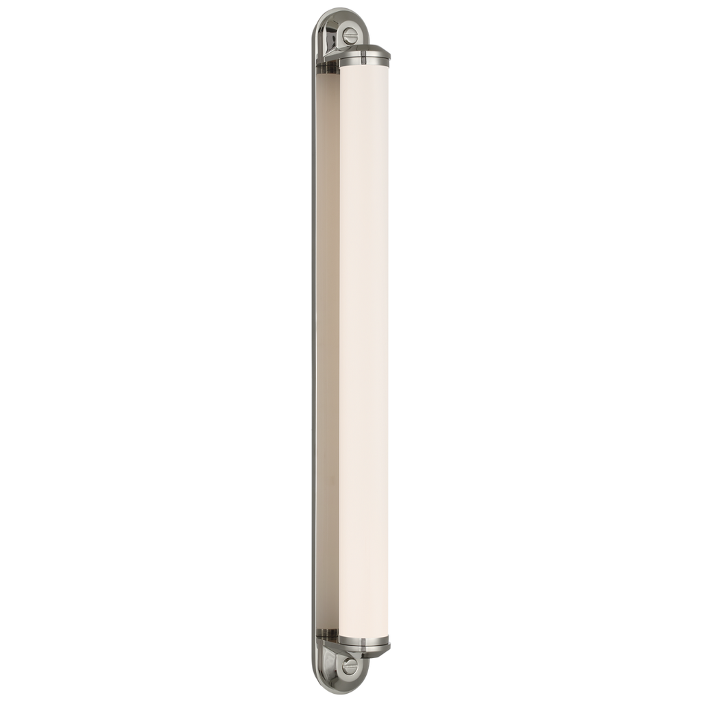 Belgrave 32" Linear Bath Light | Polished Nickel | White Glass