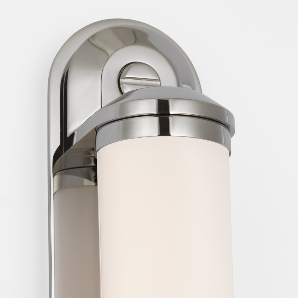 Belgrave 32" Linear Bath Light | Polished Nickel | White Glass