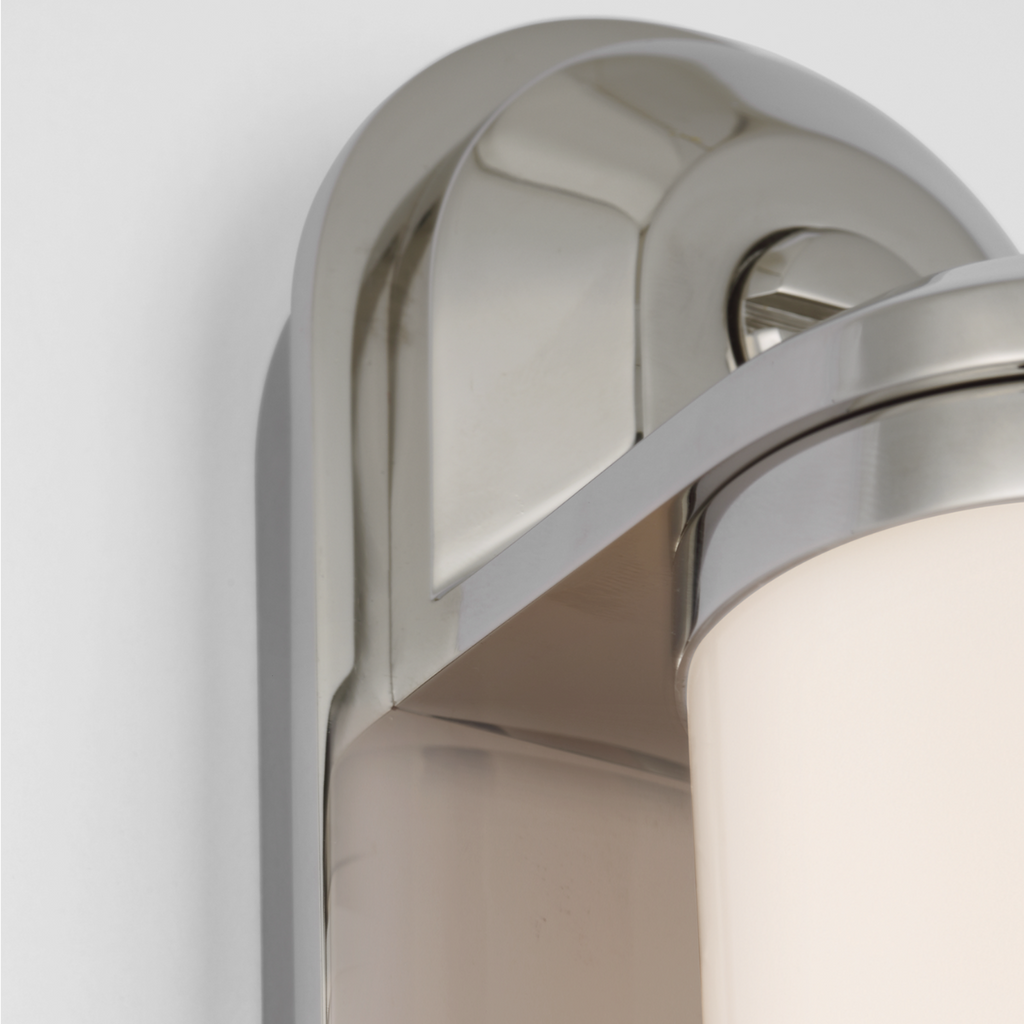 Belgrave 32" Linear Bath Light | Polished Nickel | White Glass