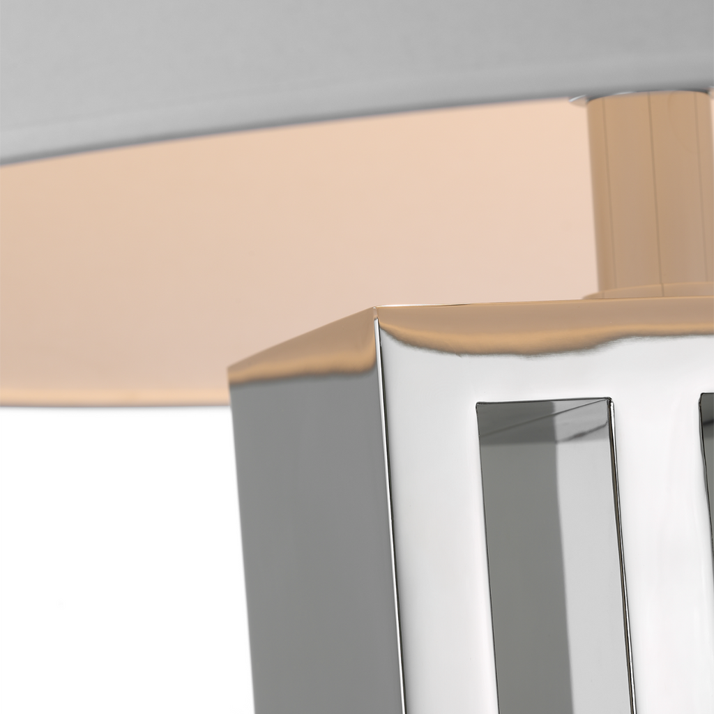 Penrose 29" Table Lamp | Polished Nickel | White Paper Shade