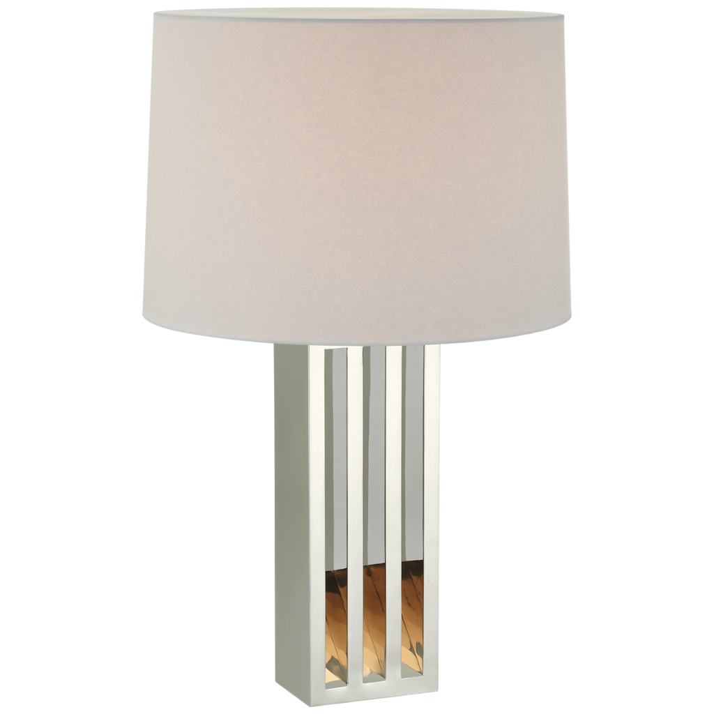 Penrose 29" Table Lamp | Polished Nickel | White Paper Shade