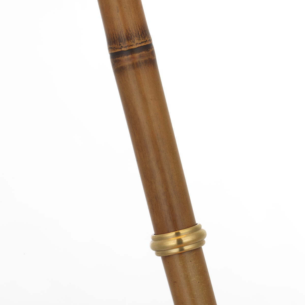 Dalfern 27" Cordless Desk Lamp | Waxed Bamboo and Natural Brass | Natural Brass Shade