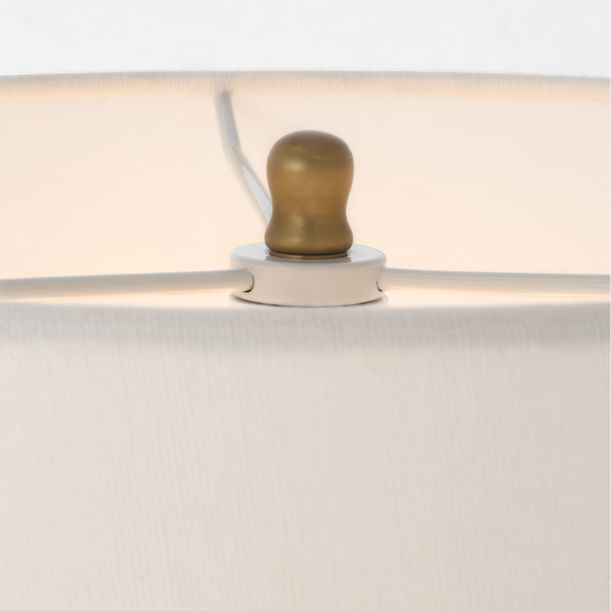Bryant 52" Adjustable Cordless Floor Lamp | Hand-Rubbed Antique Brass | Linen Shade
