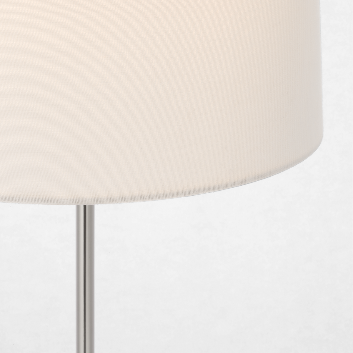 Bryant 52" Adjustable Cordless Floor Lamp | Polished Nickel | Linen Shade