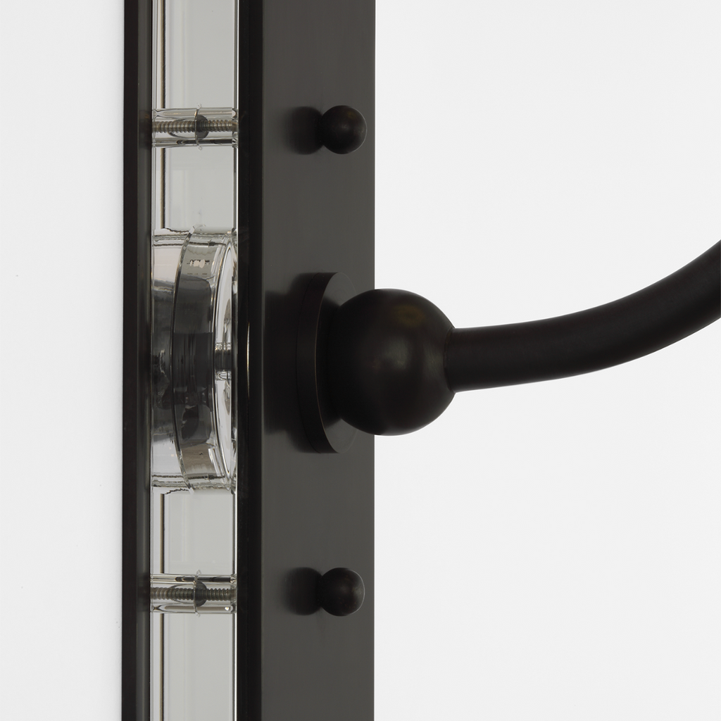 Hulton 17" Cordless Single Sconce | Bronze | White Glass Shade