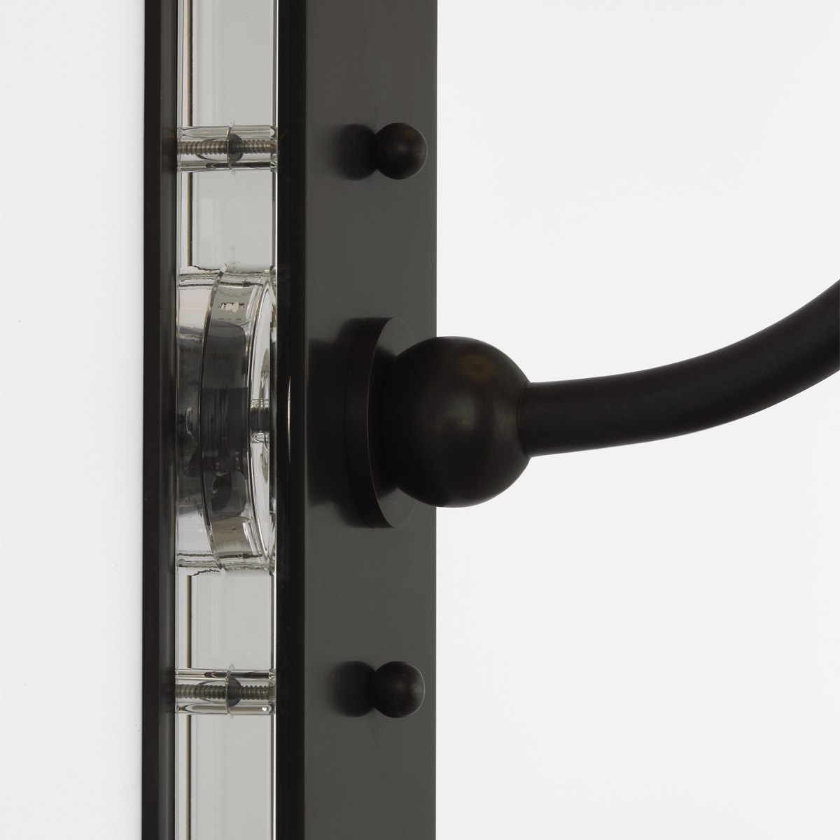 Hulton 17" Cordless Single Sconce | Bronze | White Glass Shade