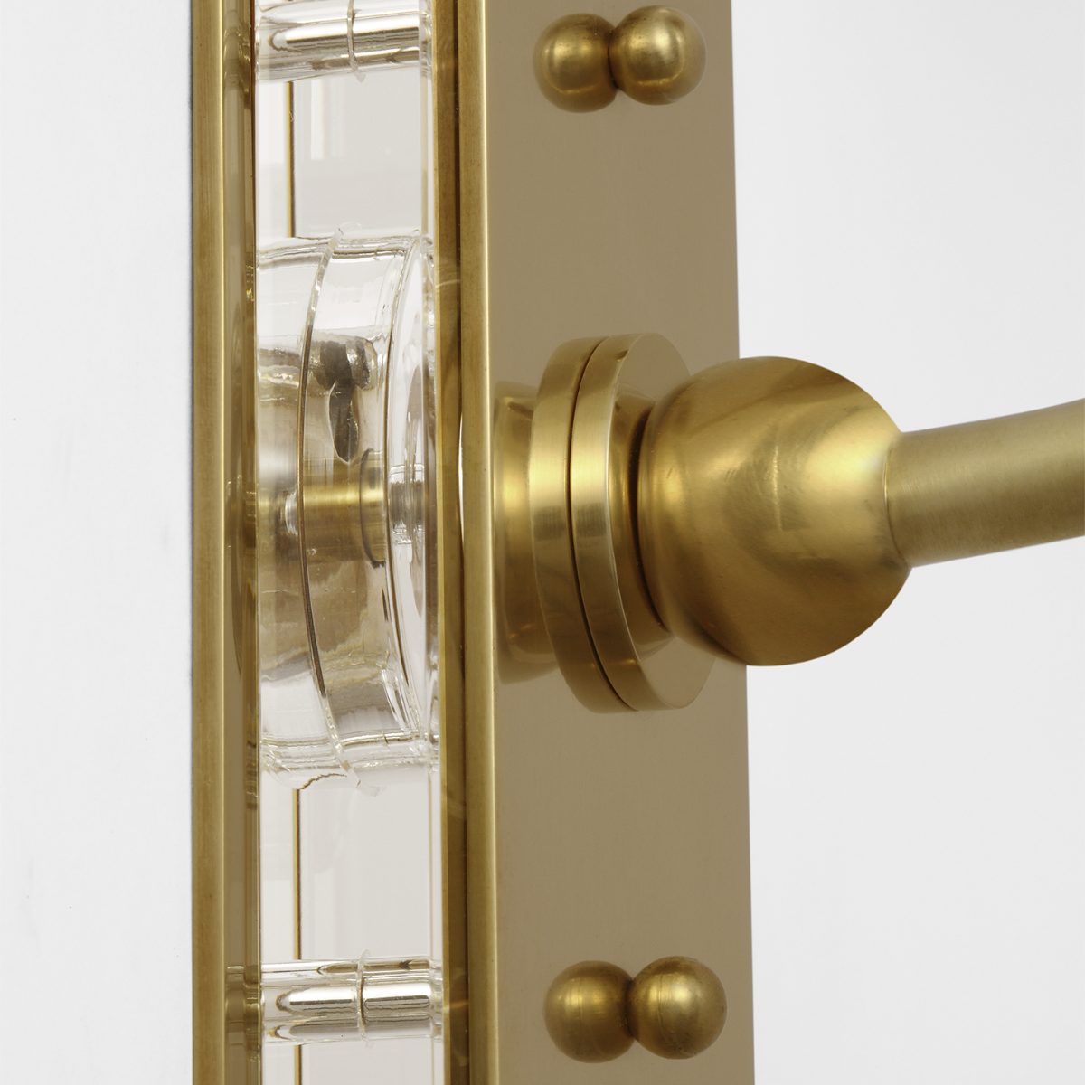 Hulton 17" Cordless Single Sconce | Hand-Rubbed Antique Brass | White Glass Shade