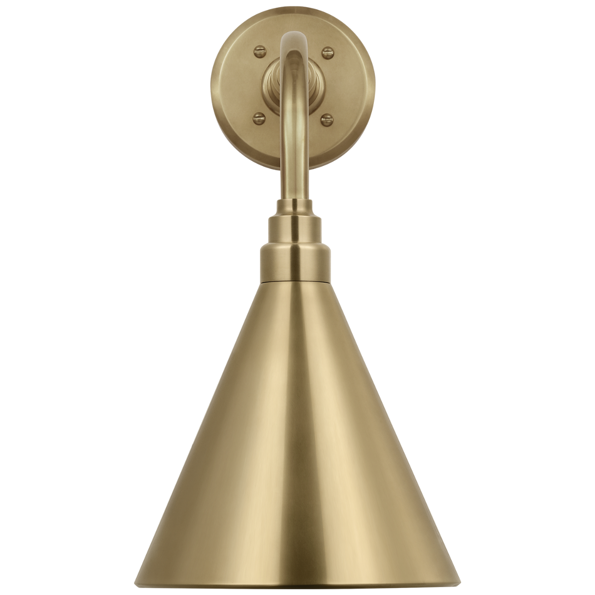 Academy 11" Rex Barn Light | Hand-Rubbed Antique Brass | 9 | 9" Hand-Rubbed Antique Brass Conical Savannah Shade