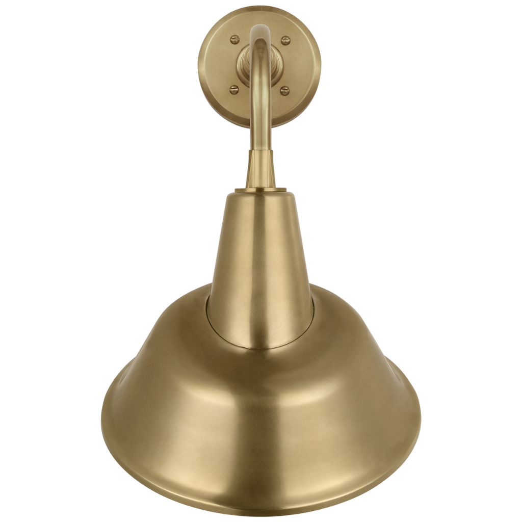 Academy 11" Rex Barn Light | Hand-Rubbed Antique Brass | 12.5 | 12.5" Hand-Rubbed Antique Brass Tilted Bowers Shade