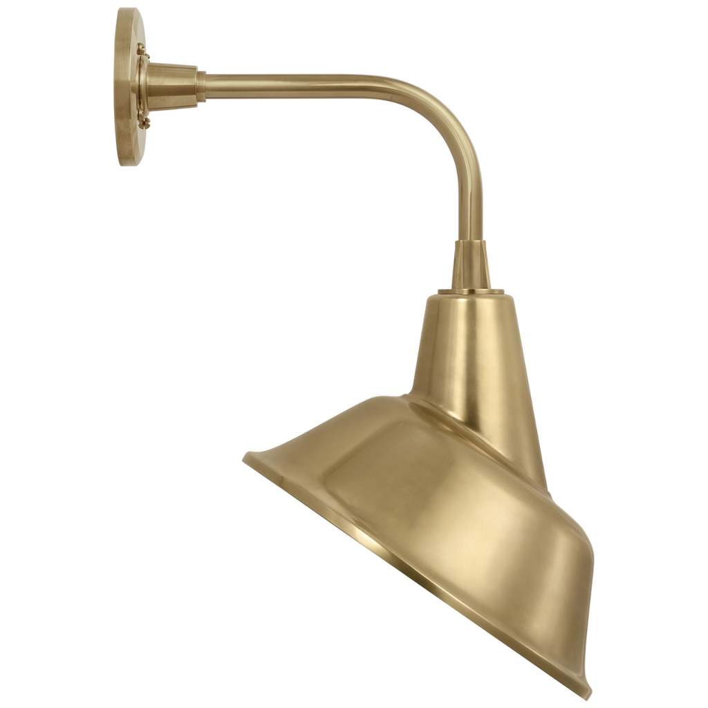 Academy 11" Rex Barn Light | Hand-Rubbed Antique Brass | 12.5 | 12.5" Hand-Rubbed Antique Brass Tilted Bowers Shade