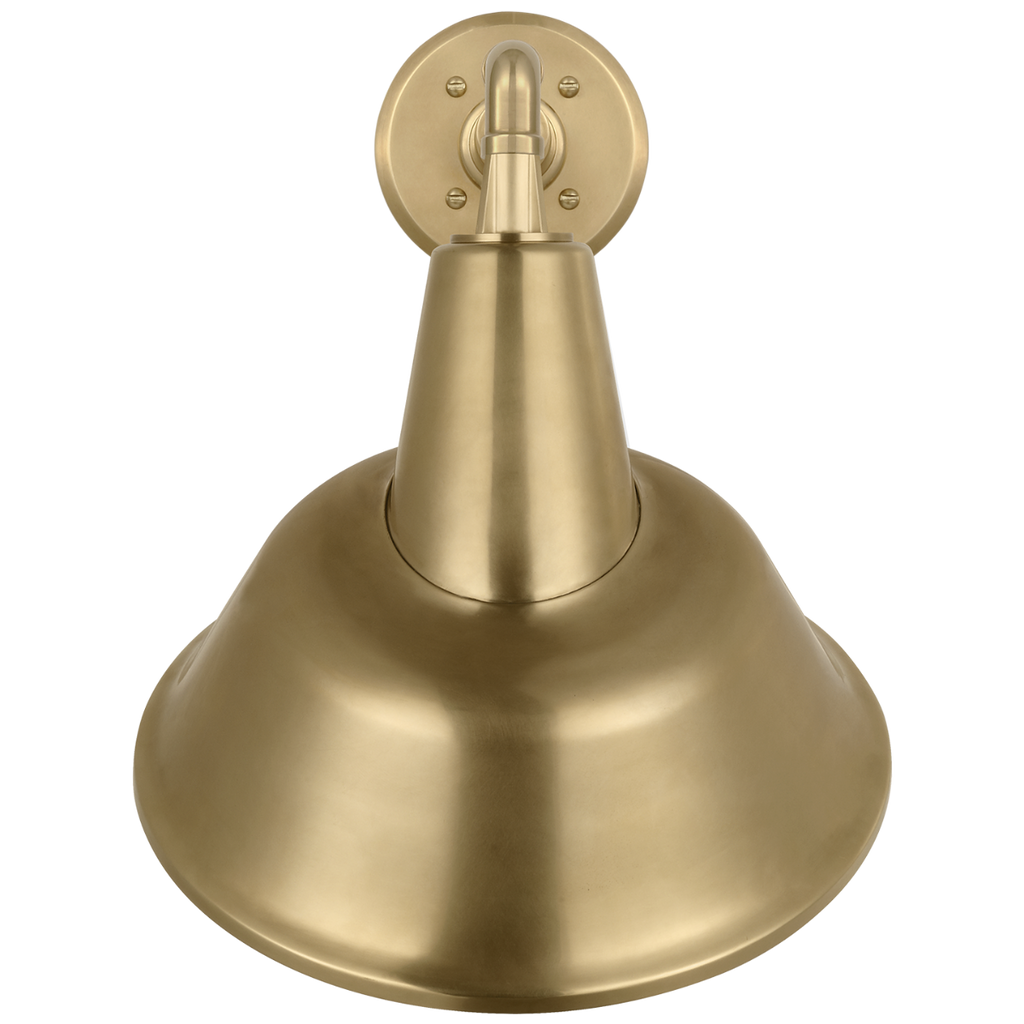 Academy 11" Mack Barn Light | Hand-Rubbed Antique Brass | 12.5 | 12.5" Hand-Rubbed Antique Brass Tilted Bowers Shade