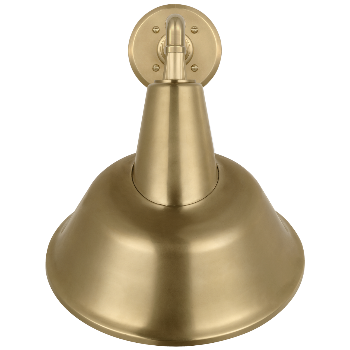 Academy 11" Mack Barn Light | Hand-Rubbed Antique Brass | 12.5 | 12.5" Hand-Rubbed Antique Brass Tilted Bowers Shade