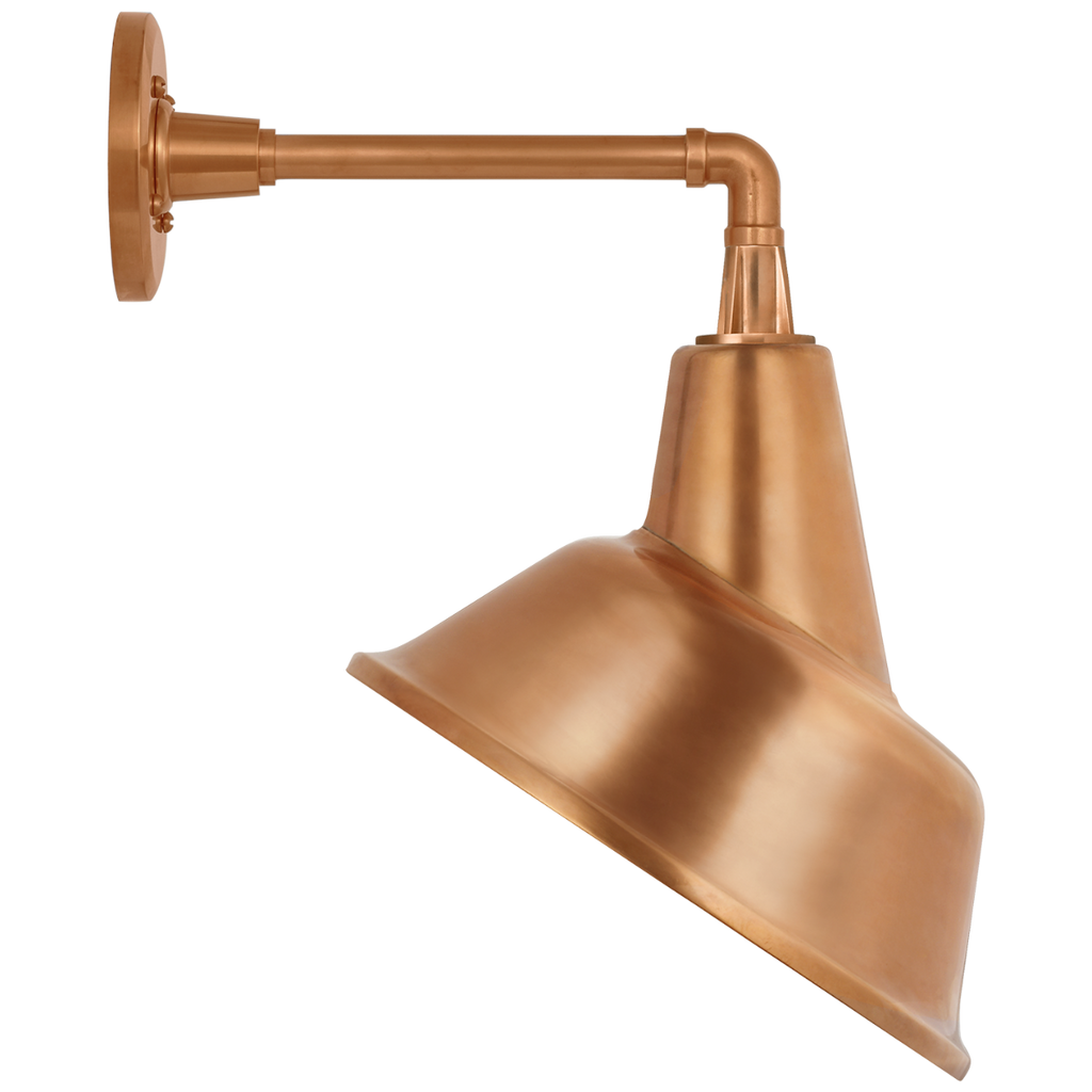 Academy 11" Mack Barn Light | Soft Copper | 12.5 | 12.5" Soft Copper Tilted Bowers Shade