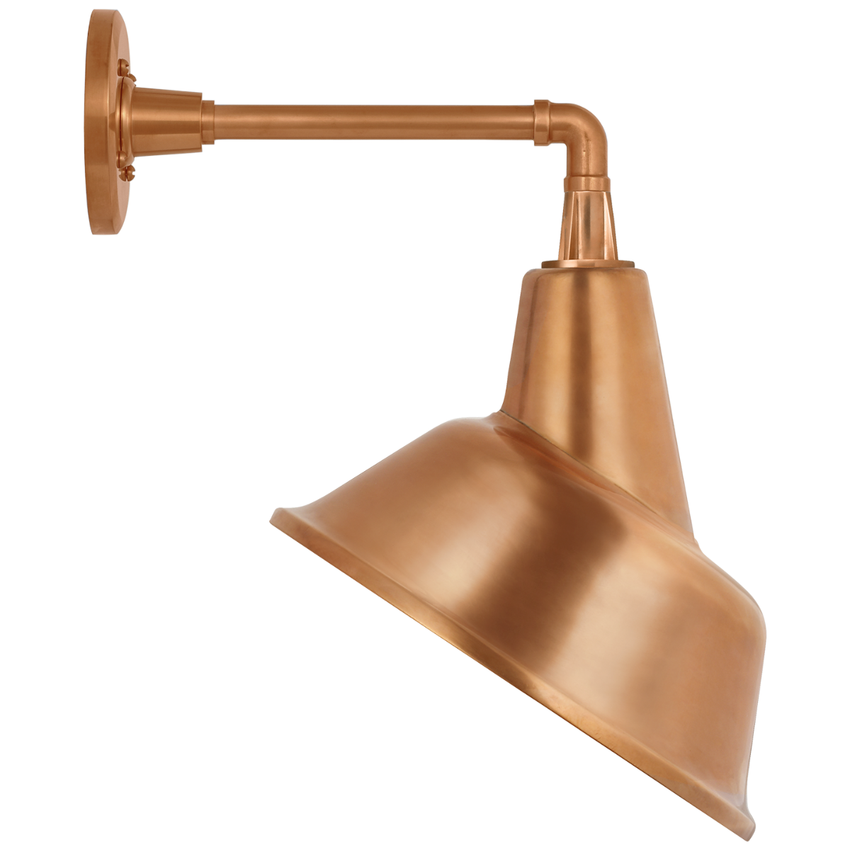 Academy 11" Mack Barn Light | Soft Copper | 12.5 | 12.5" Soft Copper Tilted Bowers Shade