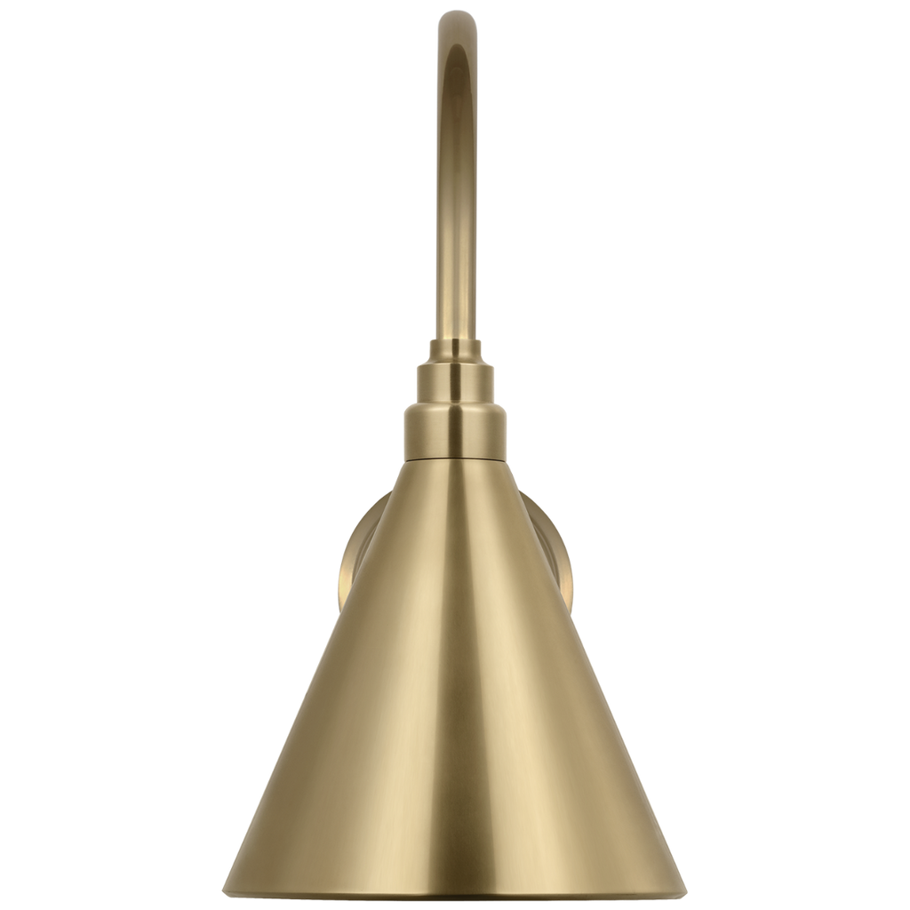 Academy 11" Arched Mack Barn Light | Hand-Rubbed Antique Brass | 9 | 9" Hand-Rubbed Antique Brass Conical Savannah Shade