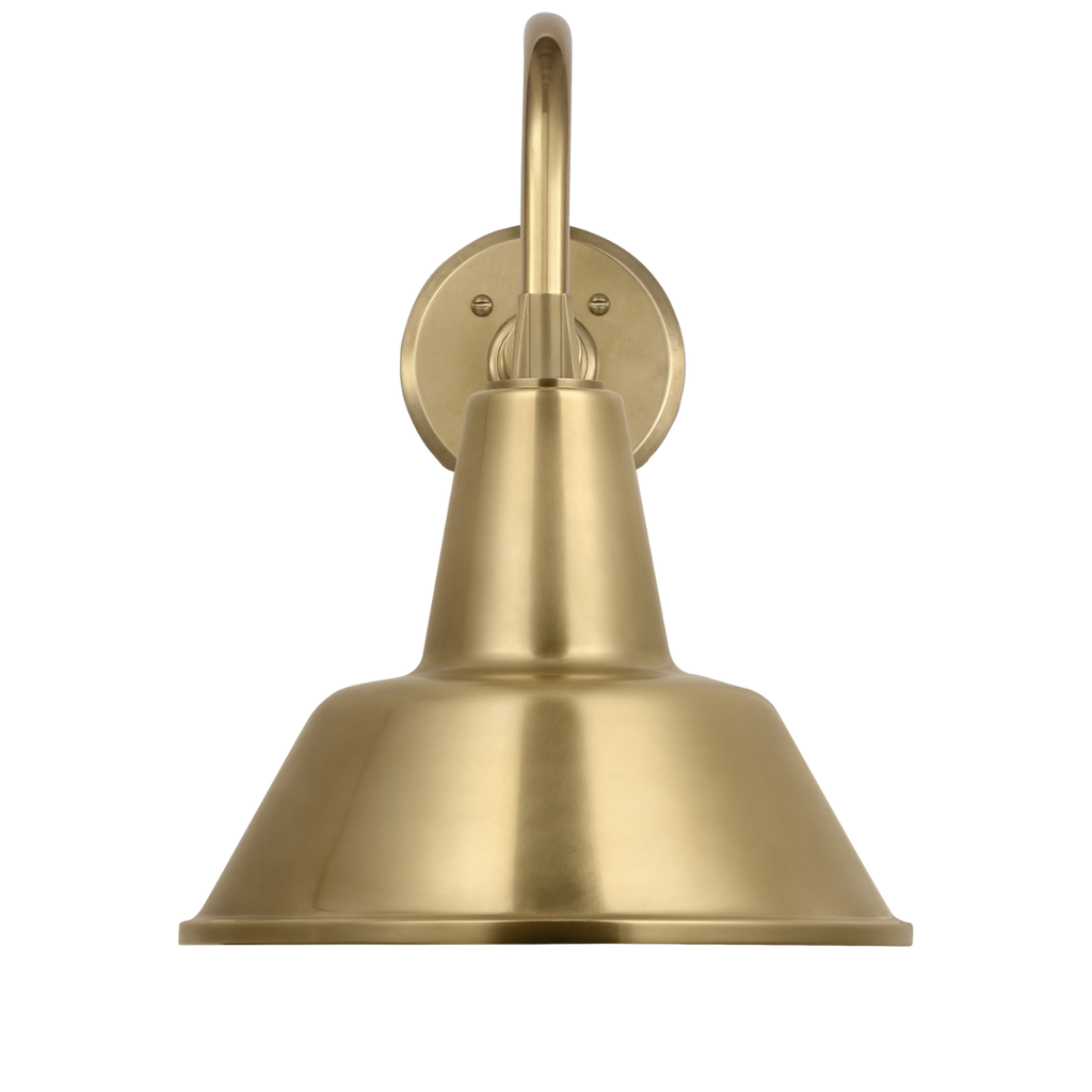 Academy 11" Flynn Barn Light | Hand-Rubbed Antique Brass | 12.5 | 12.5" Hand-Rubbed Antique Brass Bowers Shade