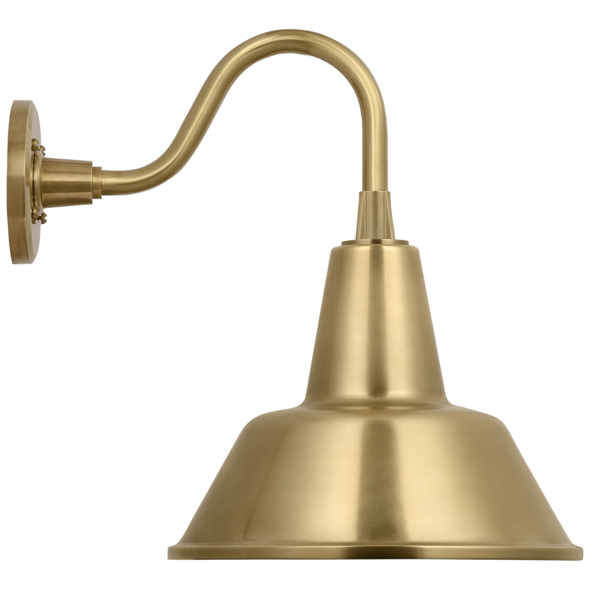 Academy 11" Flynn Barn Light | Hand-Rubbed Antique Brass | 12.5 | 12.5" Hand-Rubbed Antique Brass Bowers Shade