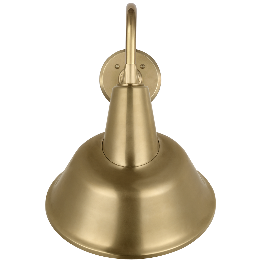 Academy 11" Flynn Barn Light | Hand-Rubbed Antique Brass | 12.5 | 12.5" Hand-Rubbed Antique Brass Tilted Bowers Shade