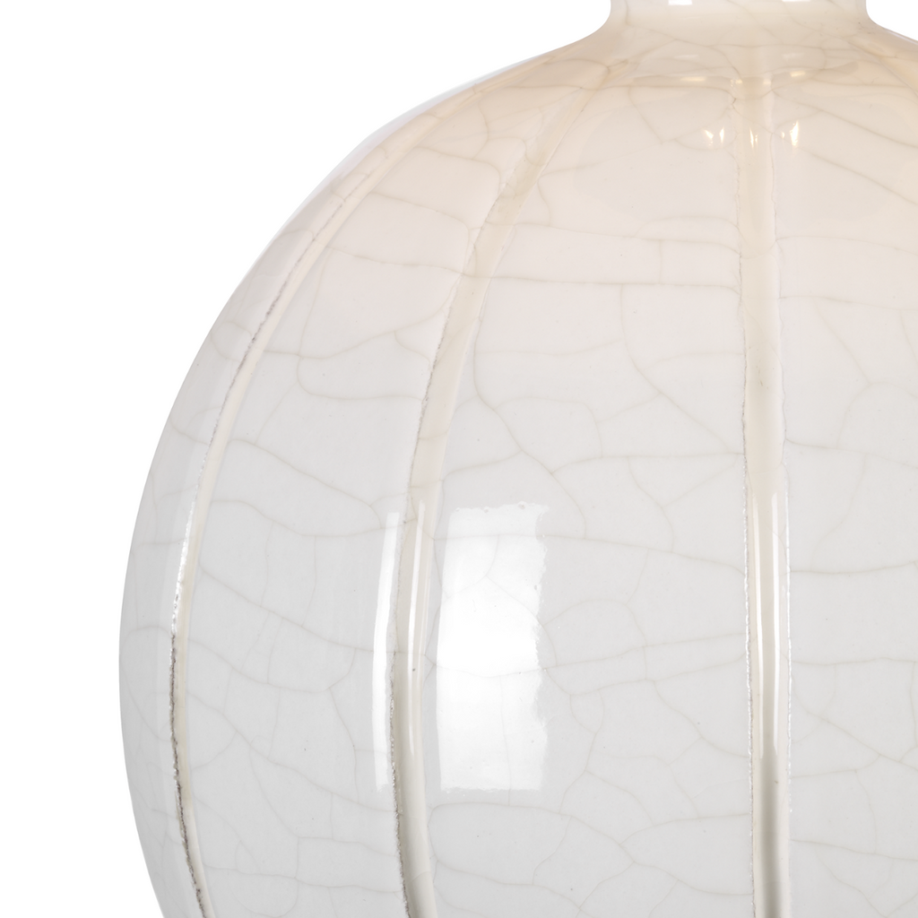 Ponteil 17" Table Lamp | Crackled Ivory | Linen Shade