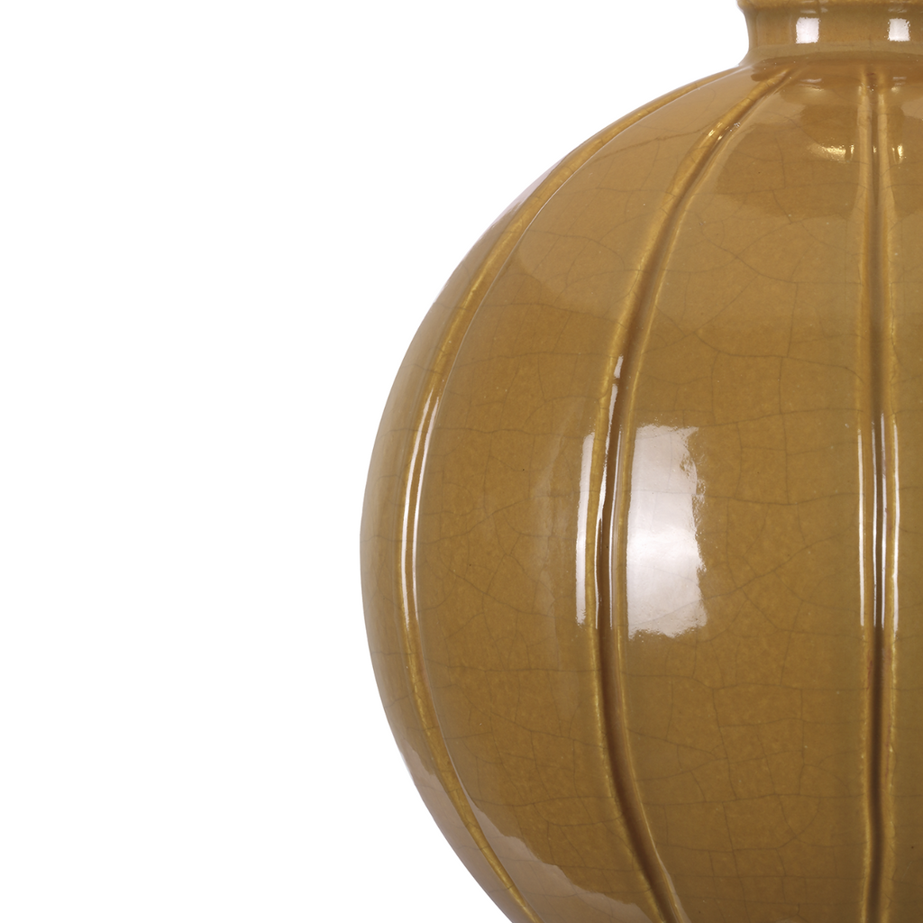 Ponteil 17" Table Lamp | Crackled Sienna | Linen Shade