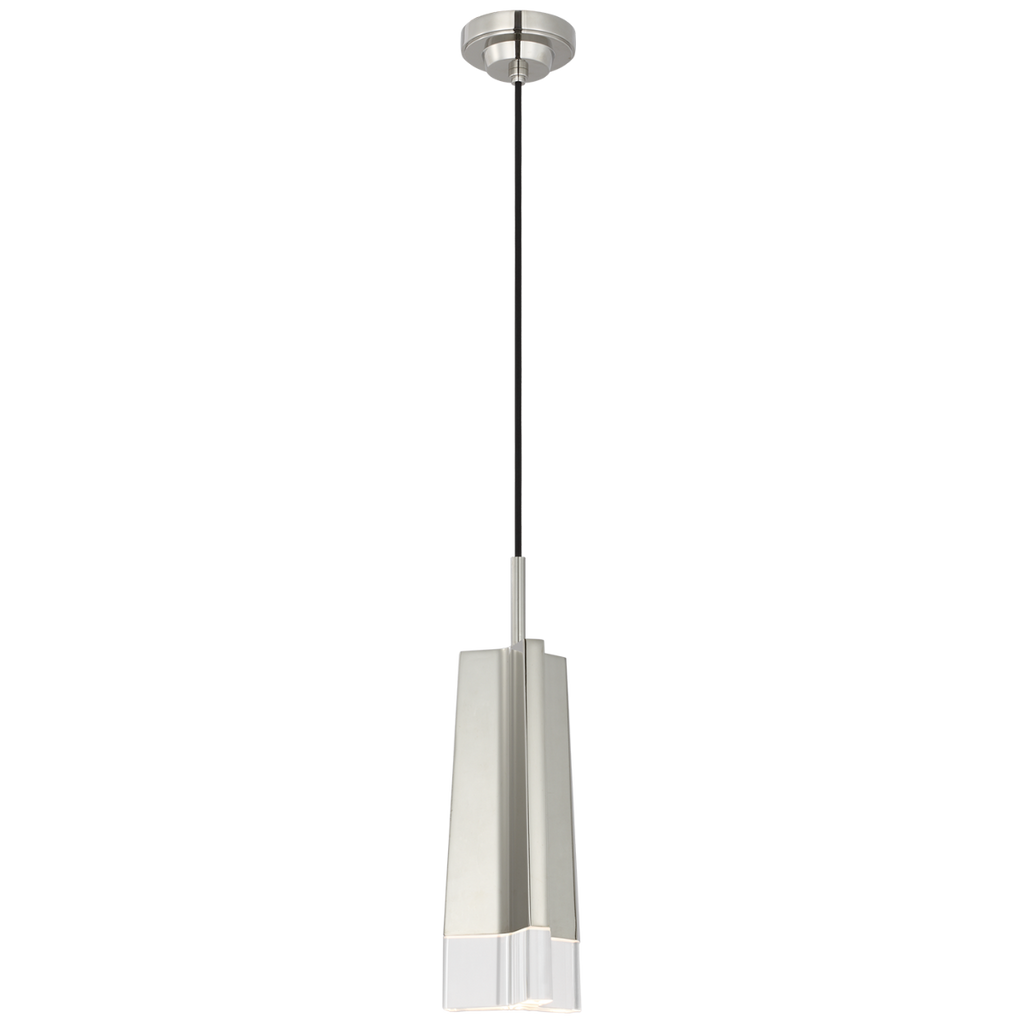 Matcha Single Light Pendant | Polished Nickel | Clear Glass
