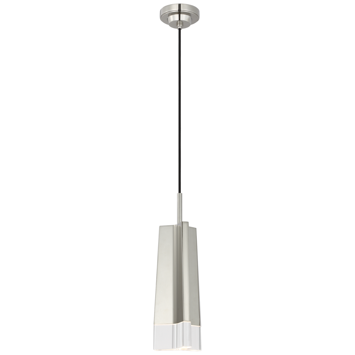 Matcha Single Light Pendant | Polished Nickel | Clear Glass