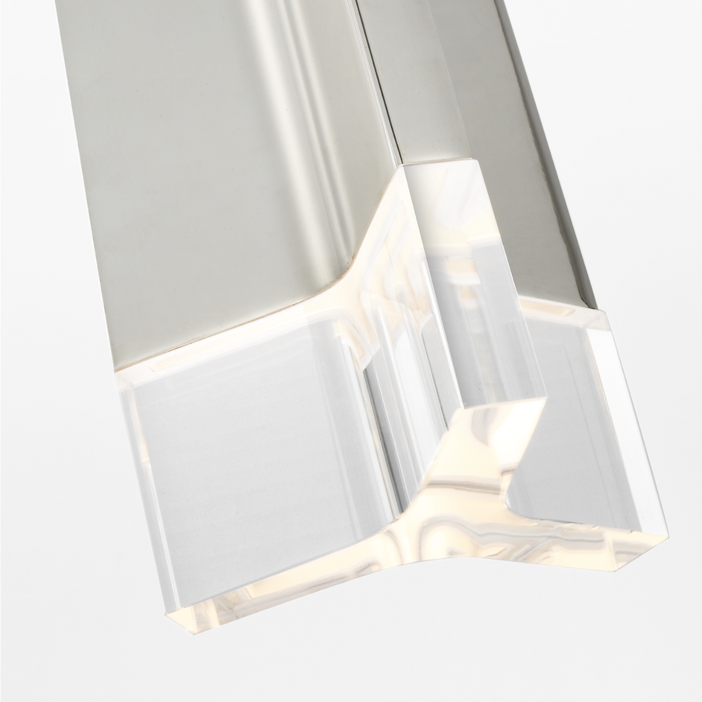 Matcha Single Light Pendant | Polished Nickel | Clear Glass