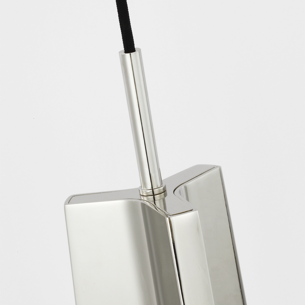 Matcha Single Light Pendant | Polished Nickel | Clear Glass