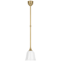 Academy Pendant | Hand-Rubbed Antique Brass | 8" White Rockhouse Shade