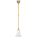 Academy Pendant | Hand-Rubbed Antique Brass | 7.5" White Savannah Shade
