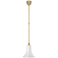 Academy Pendant | Hand-Rubbed Antique Brass | 9.25" White Savannah Shade