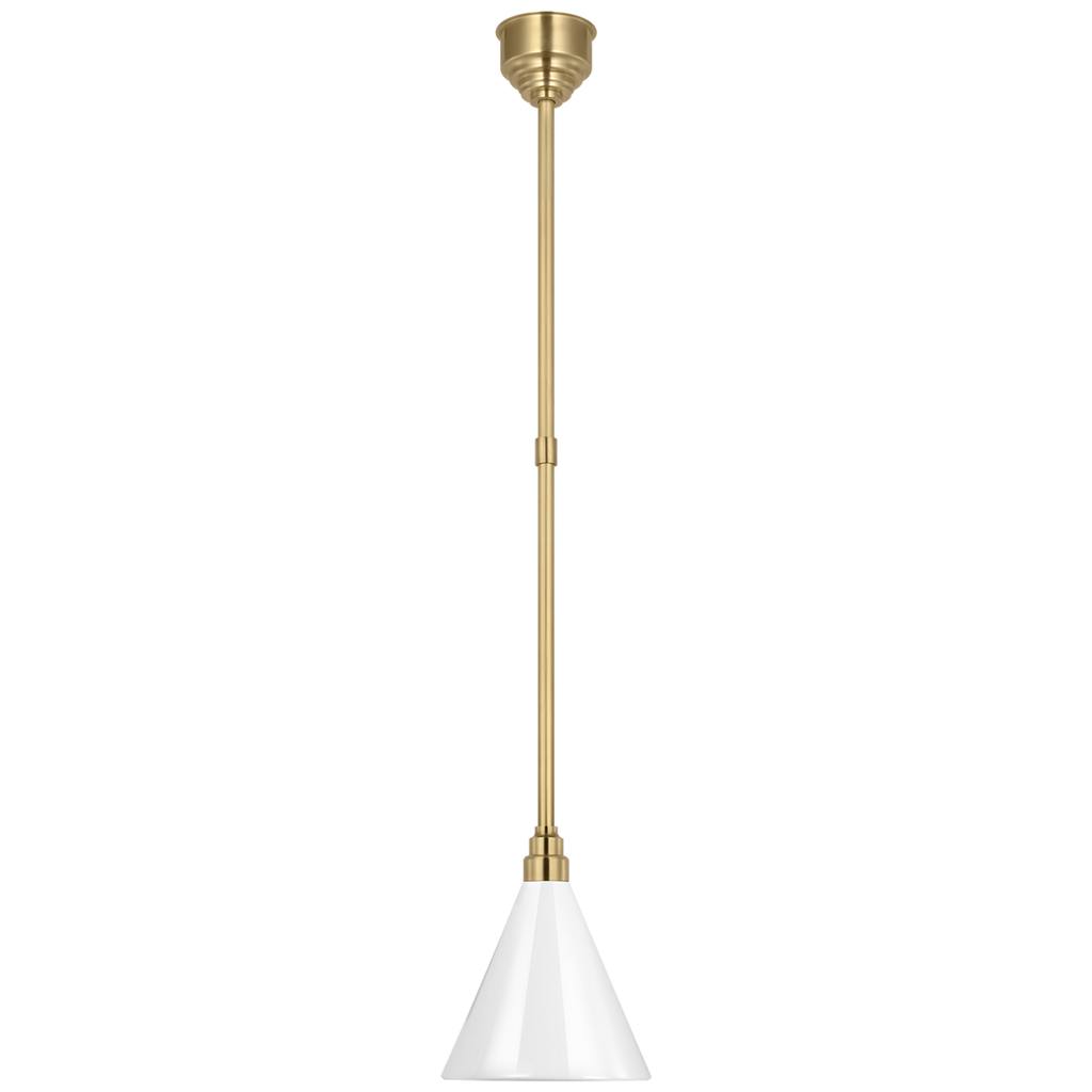 Academy 9" Conical Savannah Pendant | Hand-Rubbed Antique Brass | 9\