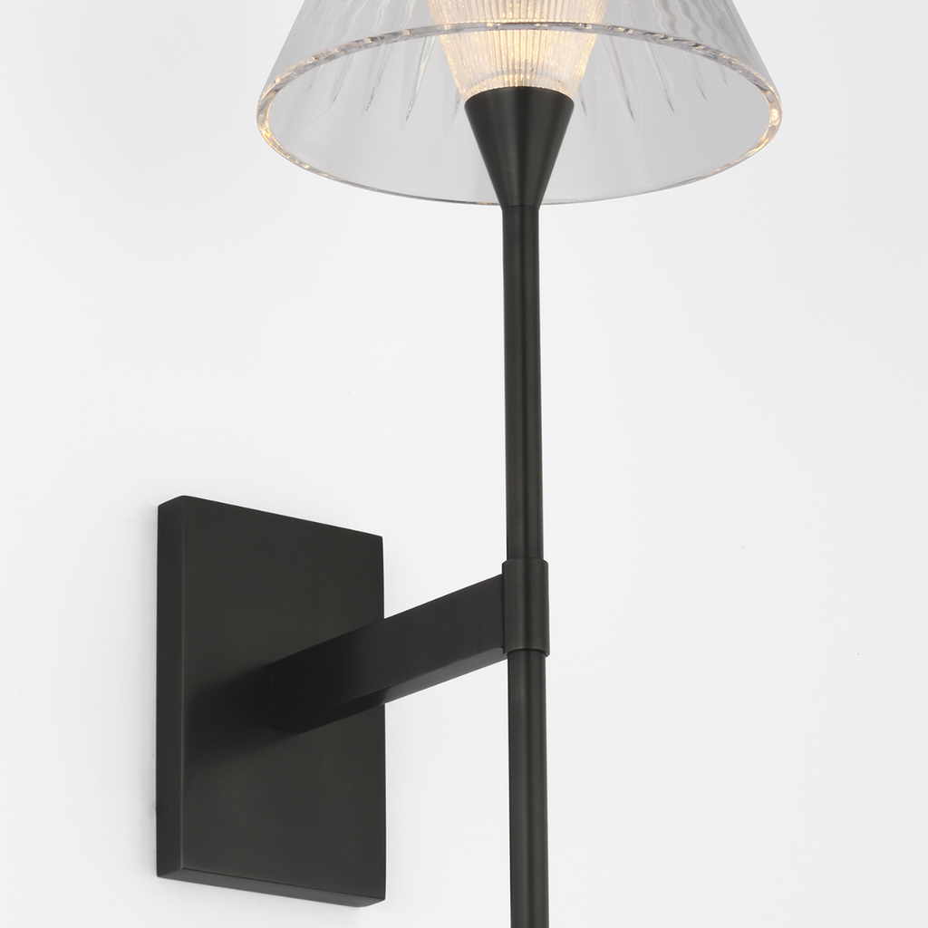 Blaze 14" Sconce | Bronze | Clear Crystal