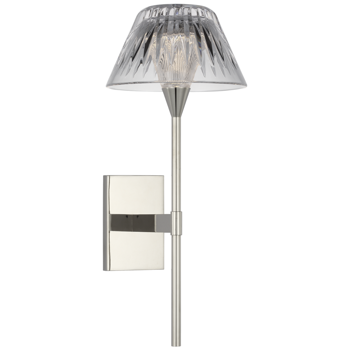 Blaze 14" Sconce | Polished Nickel | Clear Crystal