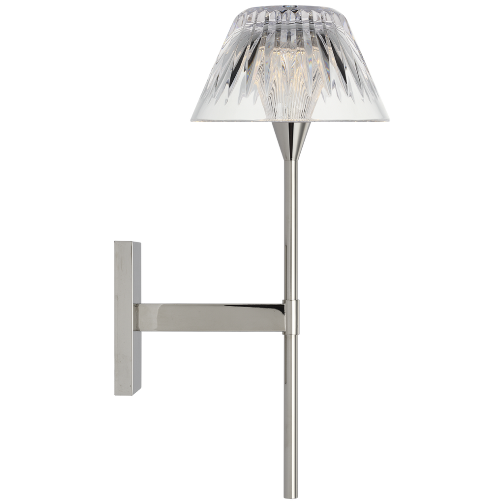 Blaze 14" Sconce | Polished Nickel | Clear Crystal