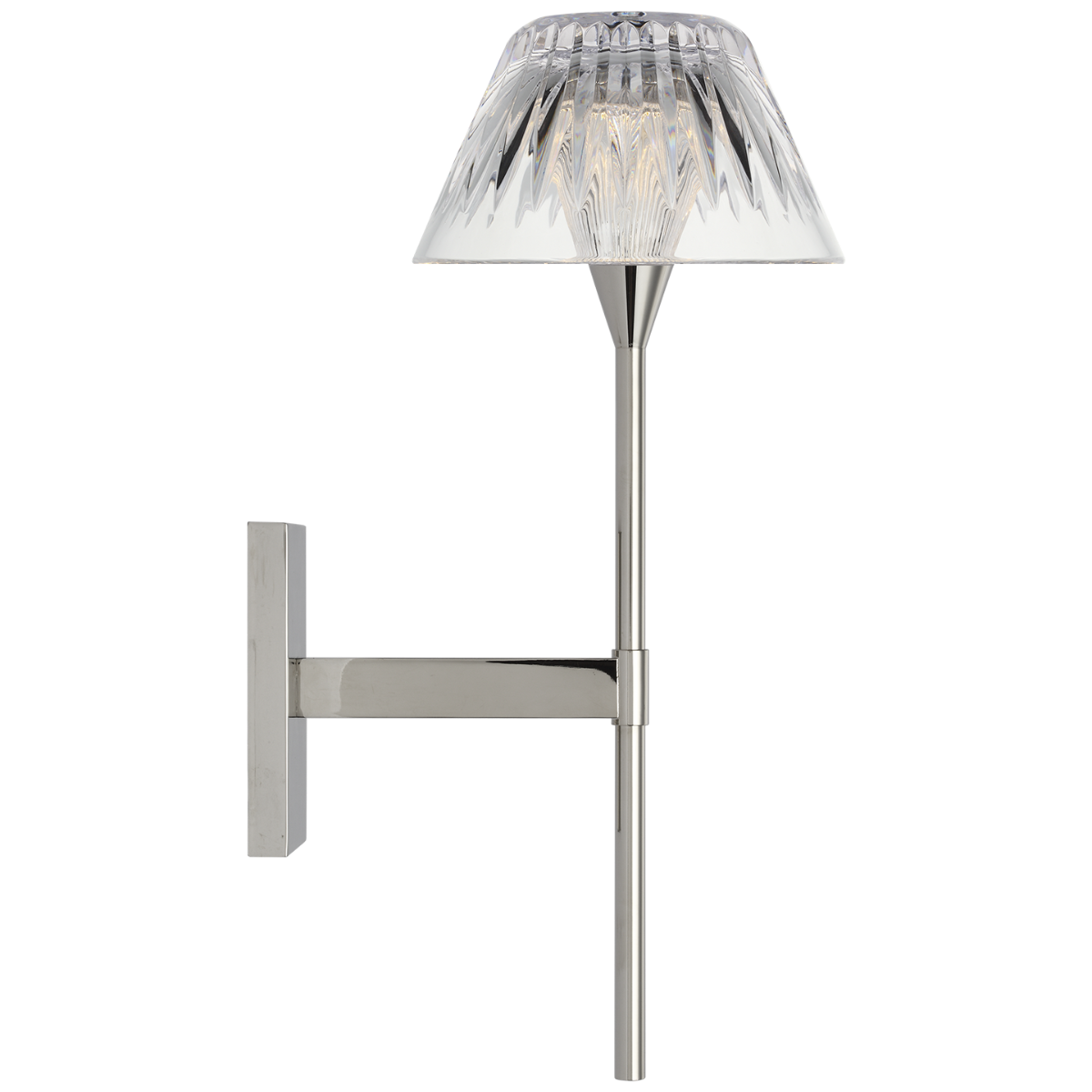 Blaze 14" Sconce | Polished Nickel | Clear Crystal