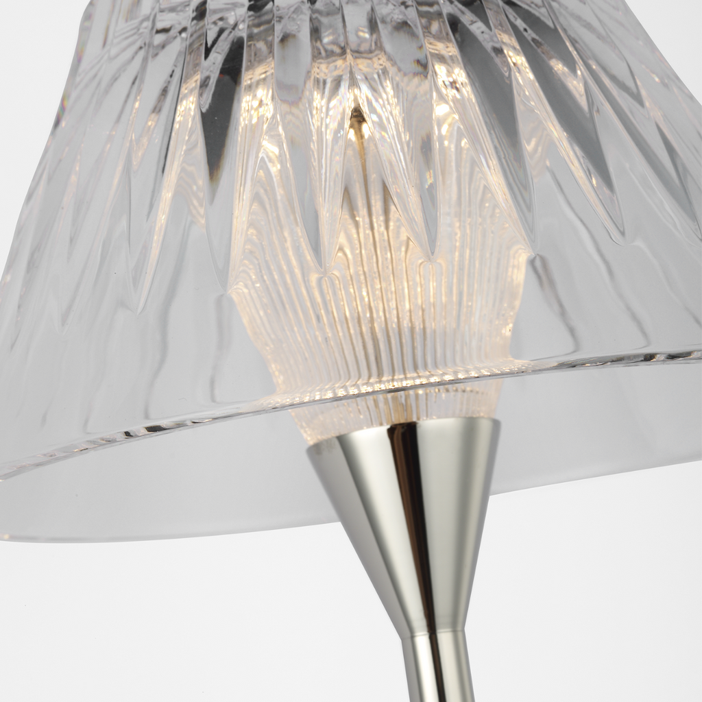 Blaze 19" Tail Sconce | Polished Nickel | Clear Crystal